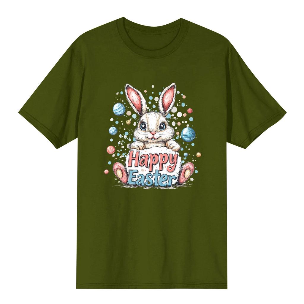 Women's Top Round Neck Casual Printed Short-sleeved T-shirt Top