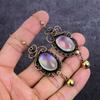 Серьги-обертки из натурального мистика розового топаза с медной проволокой 3,35 дюйма A7s85