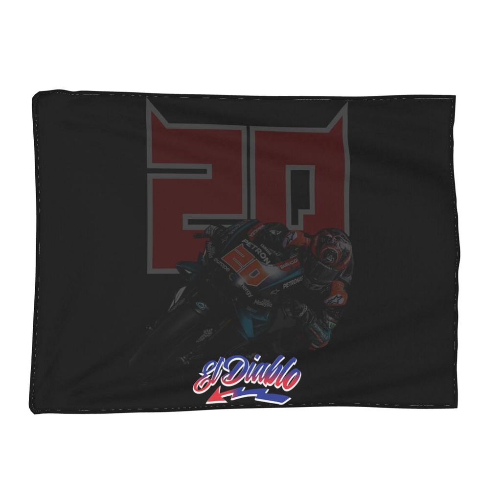 Fabio Quartararo French Motorcycle Racer Blankets Soft Warm Flannel Throw Blanket Cover for Living room Picnic Travel Home Sofa