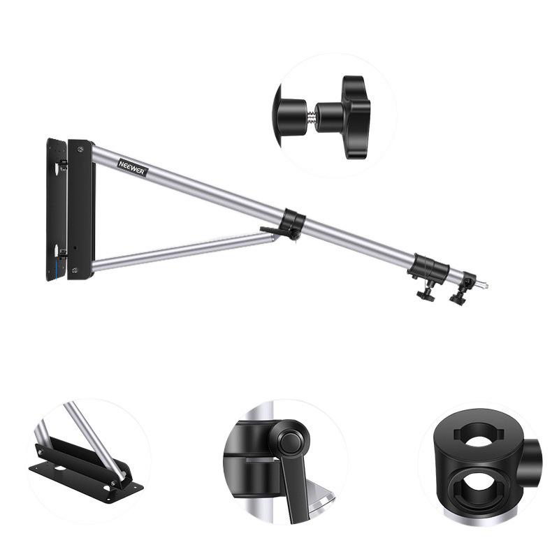 NiuEr Wall-Mounted Photography Boom Arm: Adjustable Rotatable Fill Light Stand for Live Streaming