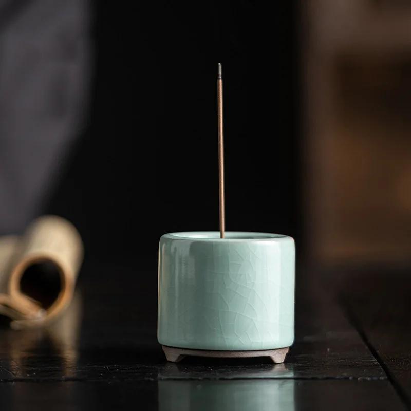 1 шт. винтажная керамическая курильница для благовоний Zen, держатель для благовоний ручной работы, подставка для курильницы, настольное украшение для дома