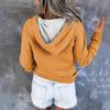 Women's Casual Fashion Solid Color Long Sleeve Pullover Hoodies Sweatshirts