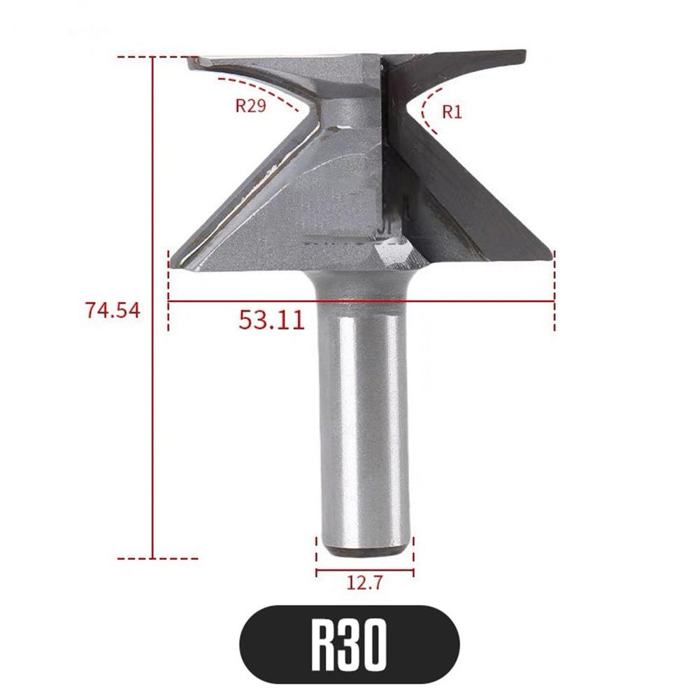 1 шт. Фрезерная фреза R18/R30 с хвостовиком 1/2 дюйма для изгиба досок, деревообработки, фрезерный резец для изготовления мебели, художественных инсталляций
