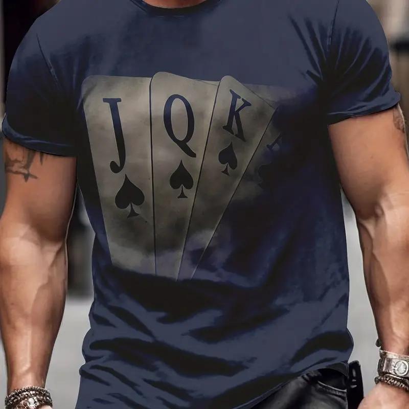 Футболка с покерной тематикой, 3D-принт, графическая рубашка, camisa hombre, повседневные футболки с короткими рукавами, удобные пуловеры, топы, мужская одежда