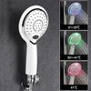 Handheld Bathroom Shower Spray Head Digital Temperature Display 3 Colors LED