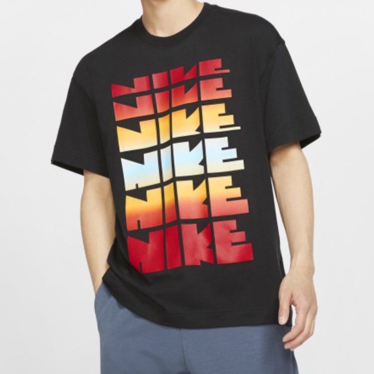 Nike T Shirts Men's Crew Neck Moderate Straight Fit BV7634-010