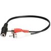 Universal 40cm 3.5mm Female Headphone 3.5 2 RCA Splitter Audio Cables Adapter Cable Stereo Audio