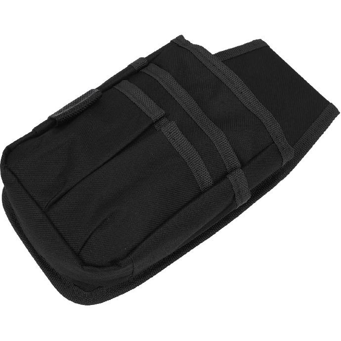 Сумка для инструментов на пояс, маленькая сумка для инструментов электрика с несколькими карманами, небольшой держатель для инструментов, сумка для инструментов (Черный край)