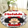 1pc Mafalda1 Design Printed Area Round Carpet for Bedroom Living Room Home Decor Rugs Mat Non Slip Mat Rug for Bedside