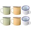6 Pcs Small Cups Vintage Enamel Mug Coffee Drinking Tea Outdoor Water Travel