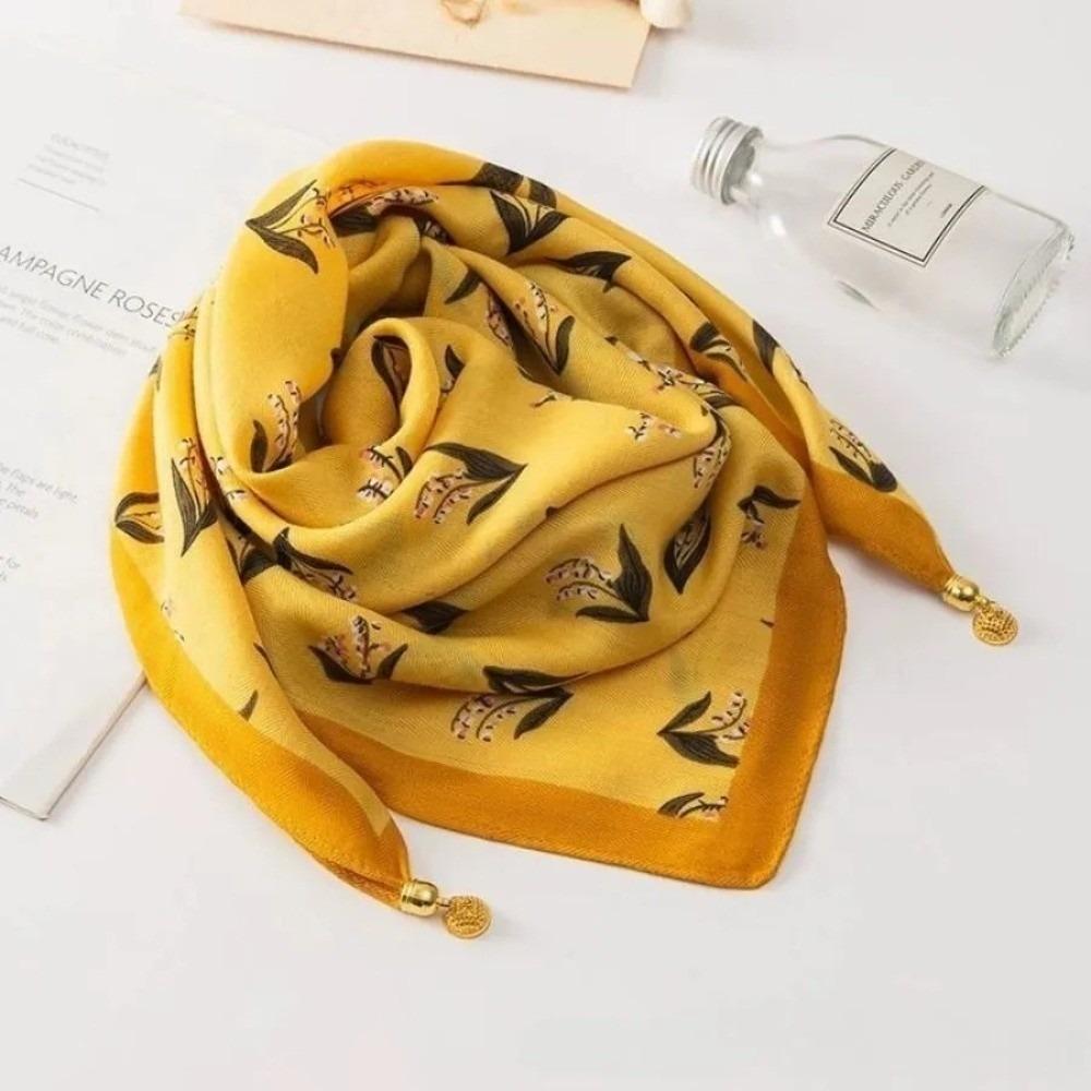 65x65cm Square Scarf Soft Cotton Waist Scarf Neck Protection Women Neckerchief  Women Fashion