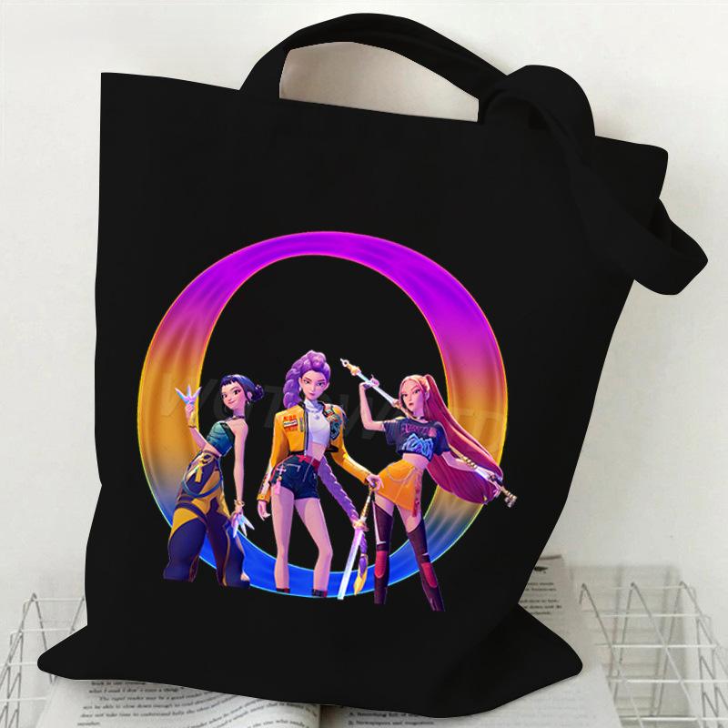 Anime Cartoon 26 Letter Printing Trend Shoulder Bag Large Capacity Go Out Portable Handbag Casual Versatile