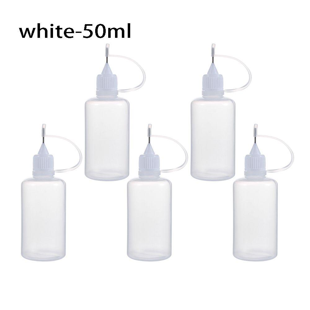 5Pcs 5/10/20/30/50/100ML Plastic Storage Bottles Glue Applicator Bottle for Paper Quilling DIY Scrapbooking Paper Craft Tool