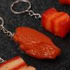 Roast Chicken Trotters PVC Fast Food Key Ring Simulation Food Keychains Fashion Jewelry Bag Pendant