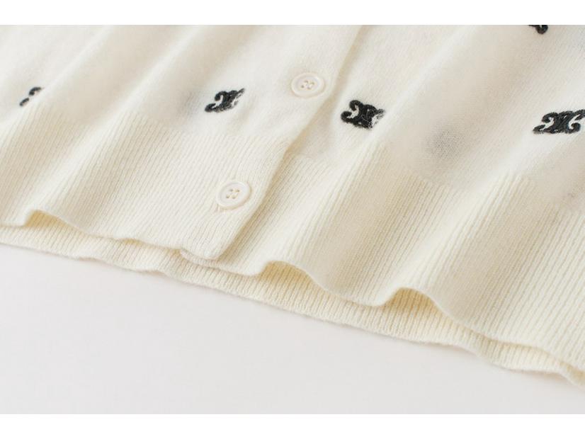 Женский свитер из 100% чистого кашемира с круглым вырезом, вышивкой и свободного кроя