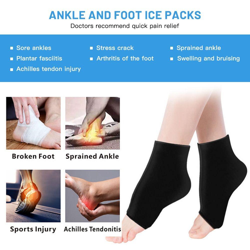 Ankle Pain Relief Arthritis Ankle Foot Ice Pack Wrap Hot Cold Therapy Cooling Sock Foot