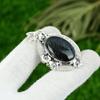 Natural Nellite Gemstone Pendant Black 925 Sterling Silver Indian Jewelry