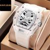 New Watch Men's Barrel Skeleton Watch Transparent Fashion Personality Quartz Watch Men's Watch