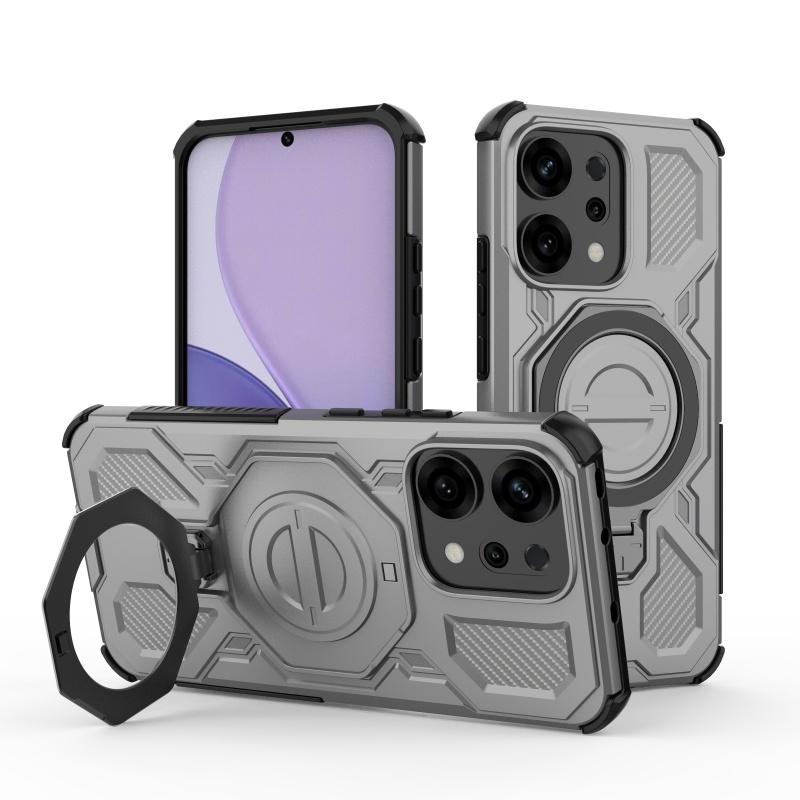 Для чехла Reno 14 Обложка OPPO Reno 14 Чехлы Новый Ударопрочный Бампер Задняя Магнитное Притяжение Кольцо-Держатель Fundas Reno 14