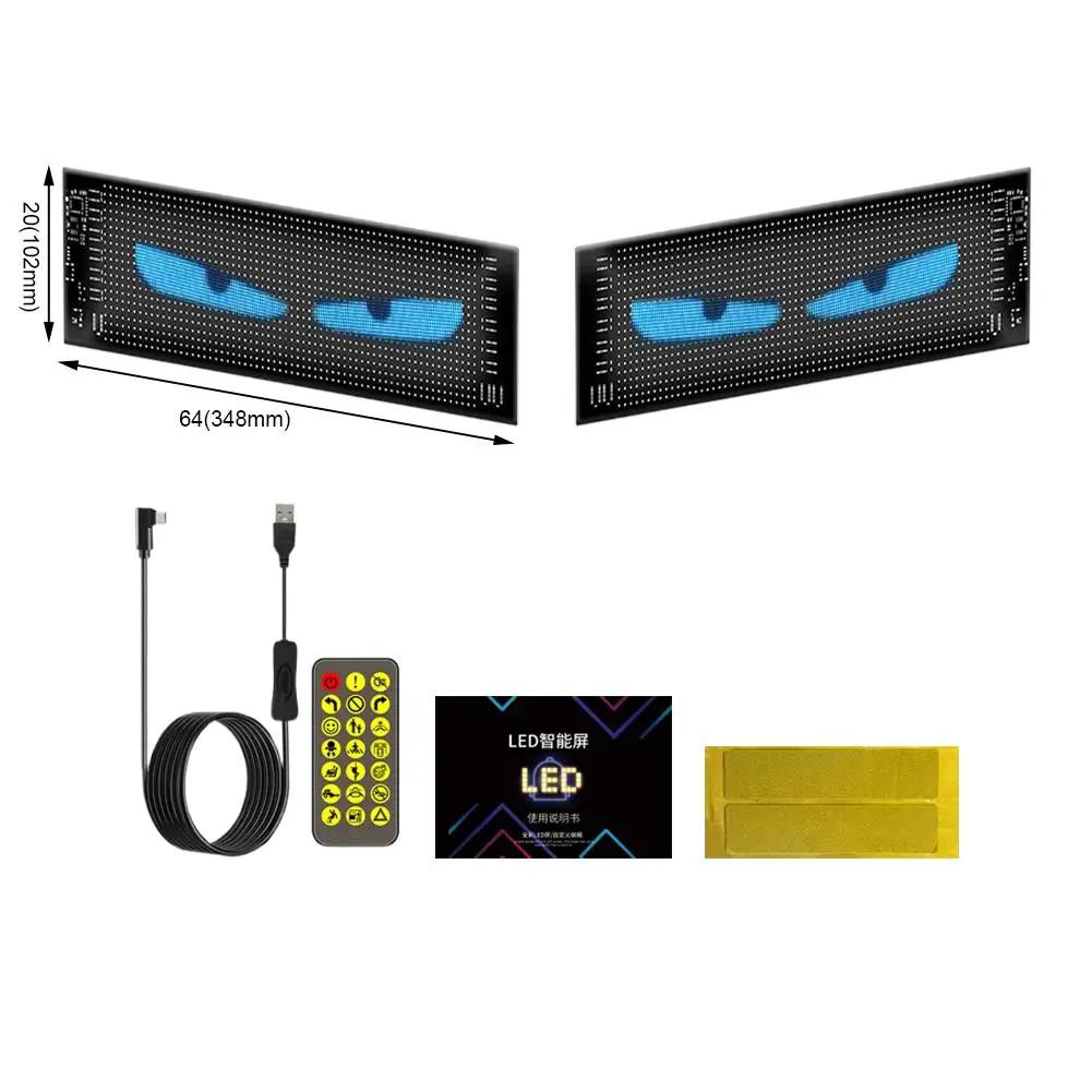 DIY Truck Eye LED Pixel Panel Lighting Граффити Прокрутка Текстовая Доска Лобовое Стекло Рекламный Экран Светодиодный Дисплей Для Грузовика W0J0