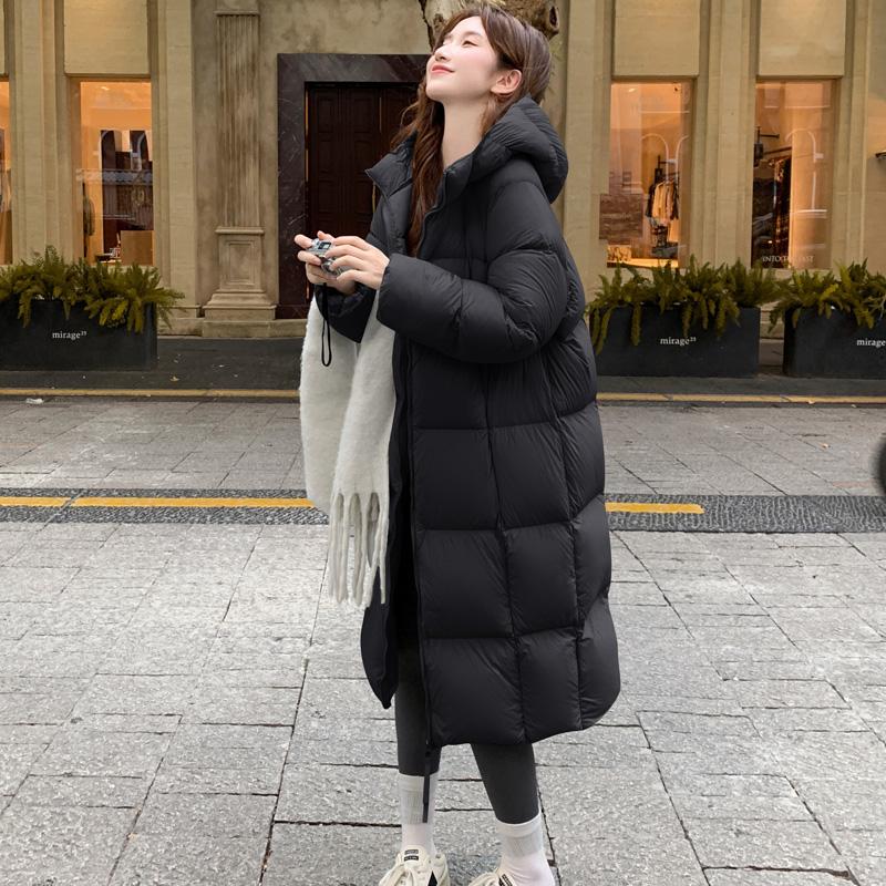 Autumn Winter Thicken Warm Parka Women Casual Sweety Solid Color Big Pocket Loose Long Hooded Coat Jackets Outwear