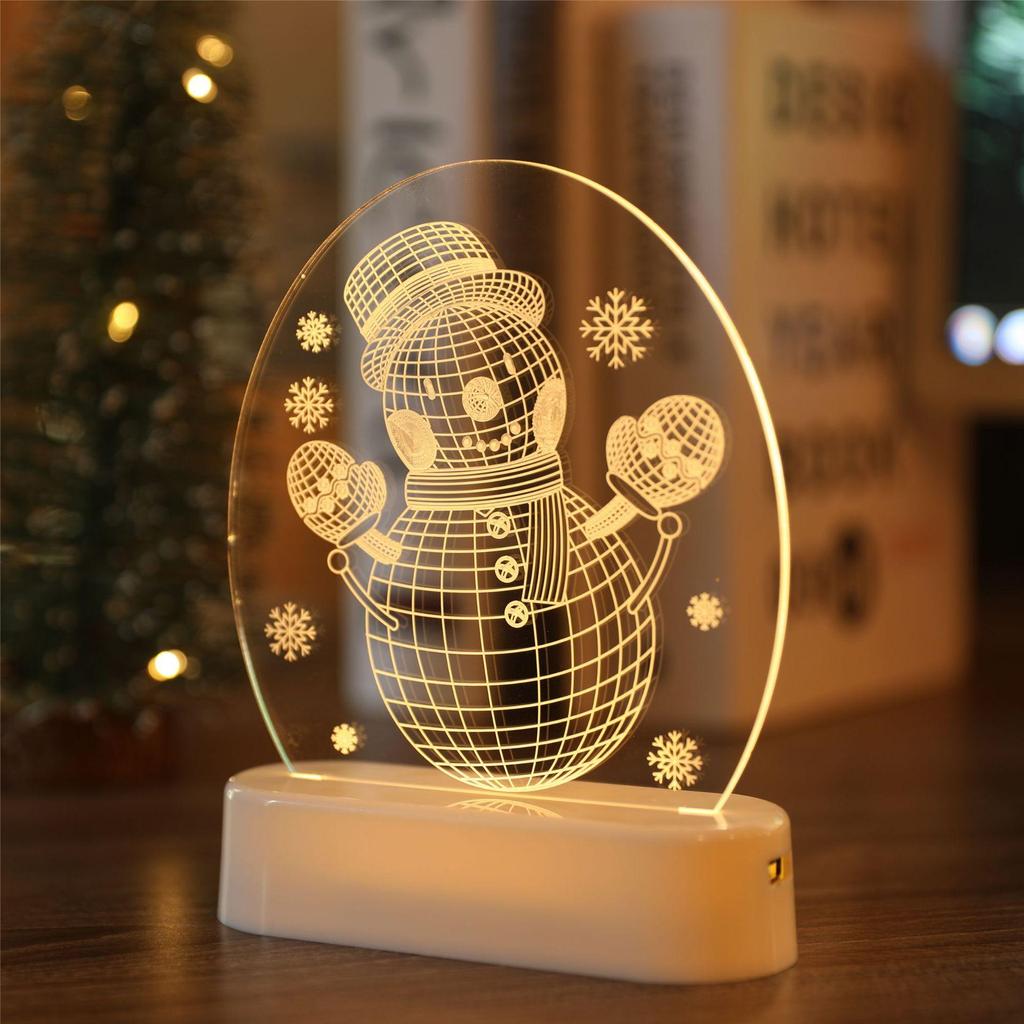 Christmas Night Light Holiday Arrangement Christmas Decoration 3D Lamp Room Table Lamp Led Decoration Light