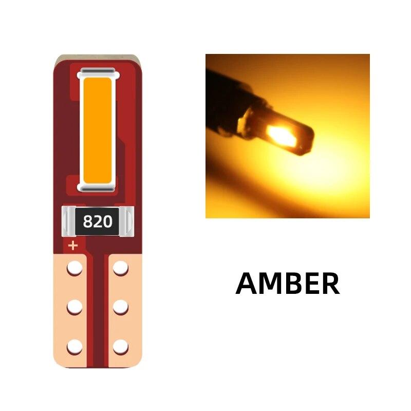 10 шт. T5 2SMD светодиодная лампа W3W W1.2W Led Canbus для кондиционера кнопка подсветка приборная панель светодиодный предупреждающий индикатор