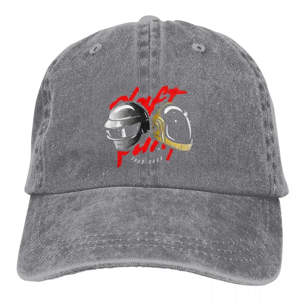 Летняя кепка Солнцезащитный козырек Подумайте о способах Хип-хоп кепки Daft Punk Электронная музыкальная группа Ковбойская шляпа Козырек для дальнобойщиков