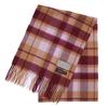 Buyer Pure Cashmere Check 19 Patterns Thick Cashmere Check Large Size 100% Scarf, Available, Men's & Women's, Pattern, (Burgundy), CH30-CH15a