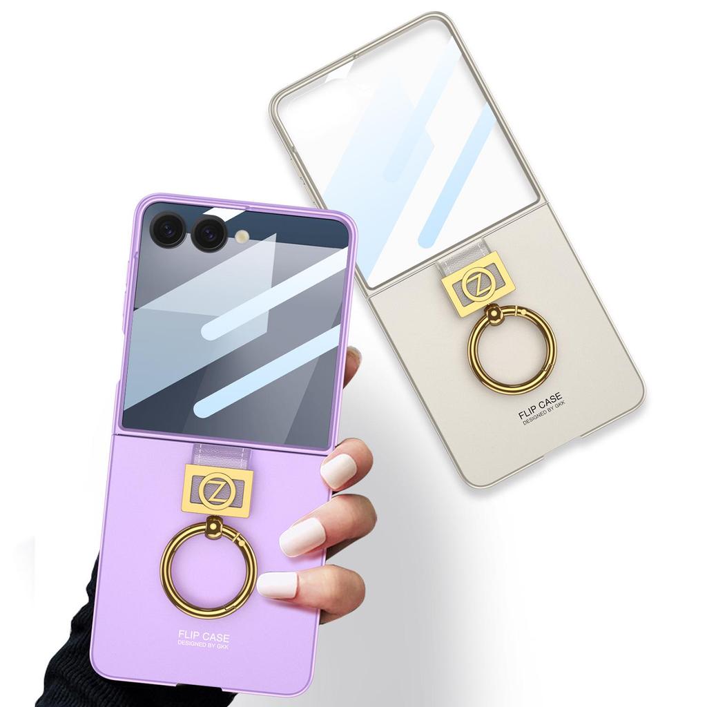 Ультратонкий защитный чехол для Samsung Z Flip7 с полной защитой и встроенным кольцом Z