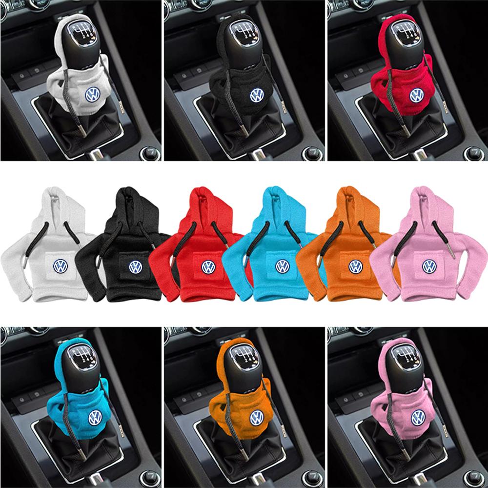 T27Car Hoodie Change Speed Lever Sweatshirt Handle Gear Shift Knob Cover For Volkswagen GTI Golf Polo Tiguan Passat Touareg Magotan