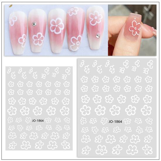 Manicure Decal Removable DIY Self-adhesive Flower Pattern Manicure Sticker Salon Supplies