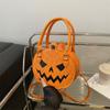 Сумка-тыква на Хэллоуин 2024 года, новая мода, контрастные цвета, индивидуальная креативная модная женская сумка через плечо, мультяшная косая сумка