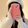 Новый плюшевый чехол для мобильного телефона Apple 11, 12, 13, 14 Pro Max - овчина, цвета Candy, с невидимой подставкой. Идеально подходит для осени и зимы.