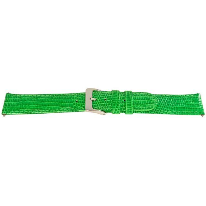 Bracelet de montre - MY-MONTRE - Tejus grain lézard - Vert - 18mm (16mm) - Finition haute brillance