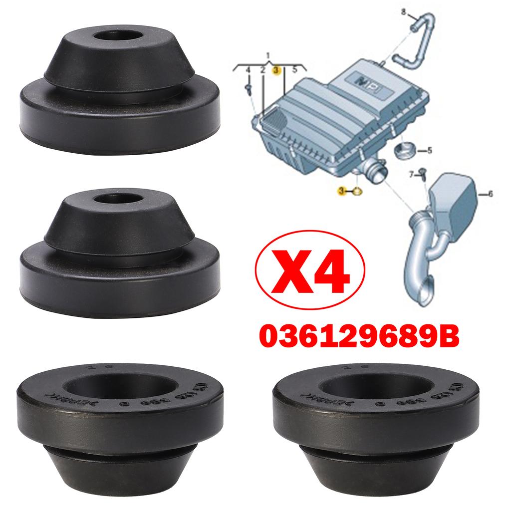 4x Air Filter Cleaner Buffer Housing Rubber Cover Bushing Grommet Mount For A1 S1 A2 A3 8P A6 S6 Q3 8U RS3 TT 036129689B