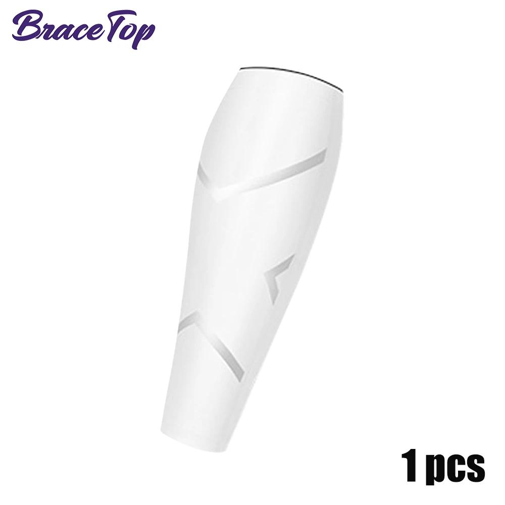 Bracetop 1 Pc Sports Calf Compression Sleeve Shin Splint Support Guard Leg Protection Sock For Basketball Running Cycling Travel