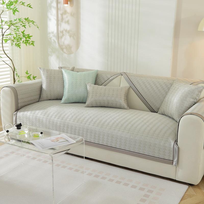Summer Ice Silk Sofa Cushion Light Luxury High-end Cold Feeling Sofa Cover Summer Mat Summer Cushion Cushion