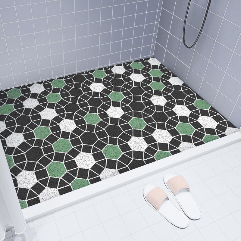 Ванная комната Туалет Нескользящий коврик Полный ковер Коврик для ног Выдолбленный Домашний Противоскользящий коврик Сетчатое дно Шелковое кольцо