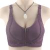 Soft Cotton Cup Front Zipper for Middle-aged and Elderly Lingerie Women's Strapless Lace Back Adjustable Large Size Bra