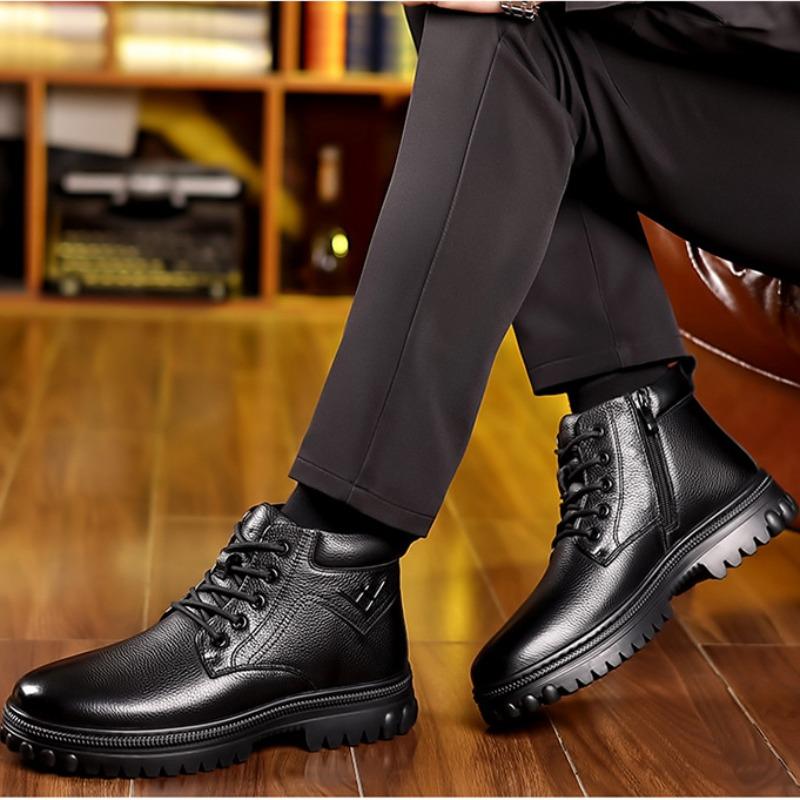 Модные дизайнерские зимние бархатные теплые ботинки на платформе для снега для мужчин, модные мужские хлопковые туфли с мягкой подошвой, новые нескользящие полусапожки для мужчин