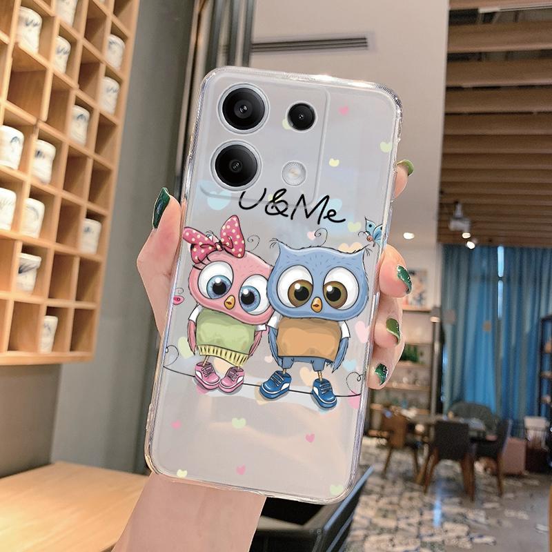 Мягкий силиконовый чехол с рисунком из мультфильма для Samsung A55 S24 Xiaomi Redmi Note 13 Pro 13C iPhone 15 Huawei Honor Realme Camera Защитный противоударный чехол