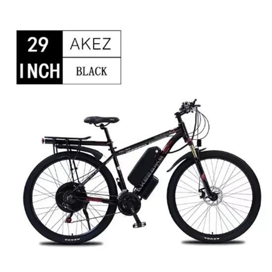 Ebike AKEZ aluminum alloy electric bicycle 21 speed adult electric bicycle 29 inch 48v13AH lithium battery 1000W motor, unisex.