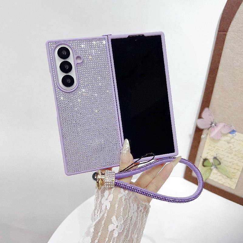 Складной чехол со стразами для Samsung Z Fold7, противоударный: Прочный, устойчивый к царапинам, предотвращающий потерю
