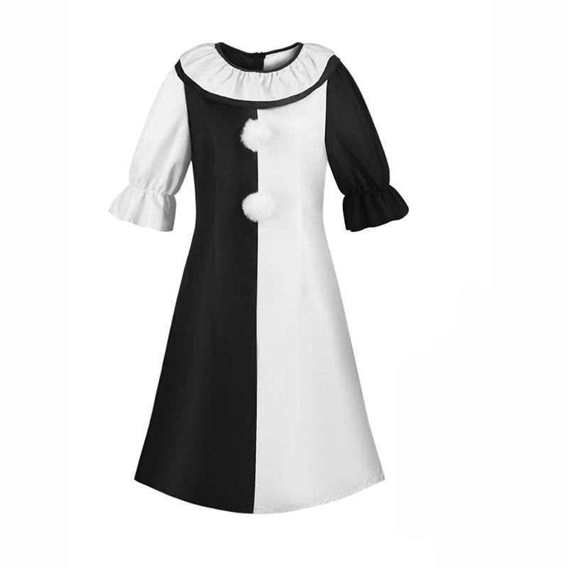 Детский косплей клоуна Взрослый Мужской Женский Платье для вечеринки ужасов Шляпа Маска Клоуны-убийцы Комбинезон Хэллоуин Рождество