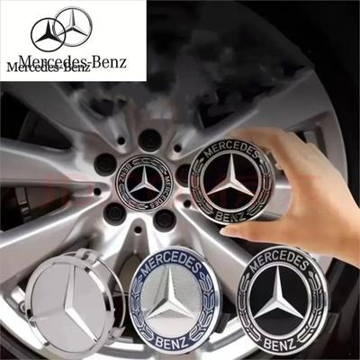 C200 E300 Горячие 2026 Для Benz 4 шт. 60 мм Колпачки ступицы колеса автомобиля Декоративные аксессуары Для MERCEDES BENZ AMG W204 W126 W205