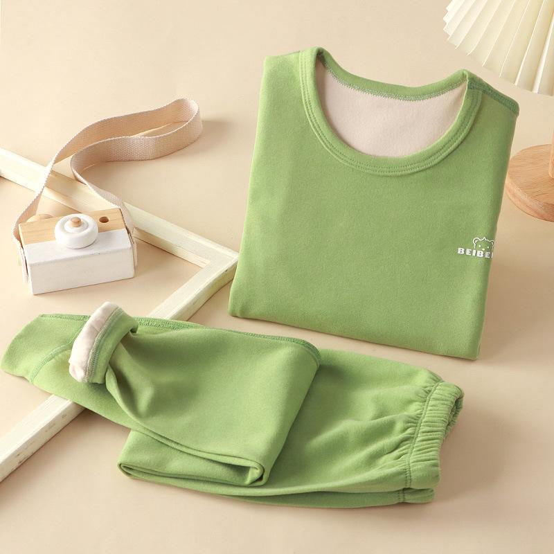 Комплект детского нижнего белья, теплое бархатное пальто, осенняя одежда для мальчиков, осенние брюки, пижамы для девочек, домашняя одежда