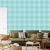 Wallpaper Fabric Pattern Celadon, Turquoise, White and Mint 50x1000