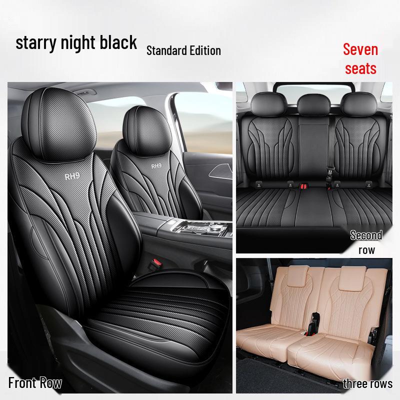 ZFL Perforated Leather Custom Car Seat Covers for Chery Tiggo 9 - Full Coverage