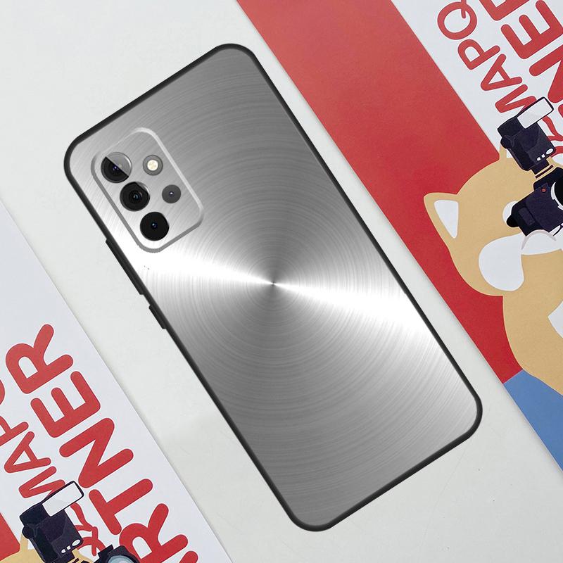 Чехол с металлическим узором из стали и железа для Samsung Galaxy A36 A35 A55 A06 A16 A26 A56 A53 A32 A52 A33 A13 A14 A34 A54 A17 A15